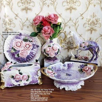 BỘ TRANG TRÍ NHÀ CỬA TÔNG MÀU TÍM CAO CẤP